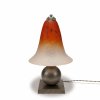 Tischlampe mit einem Fuß von Edgar Brandt, um 1925