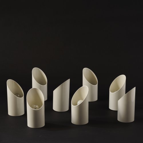 Eight 'Obliqua' wall / ceiling lights, 1969 (design)