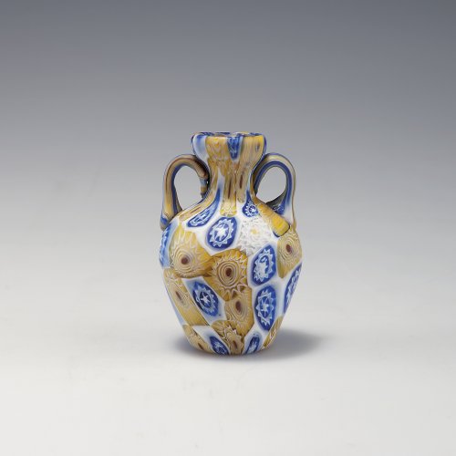 Small 'Murrine' vase with handles, c1910