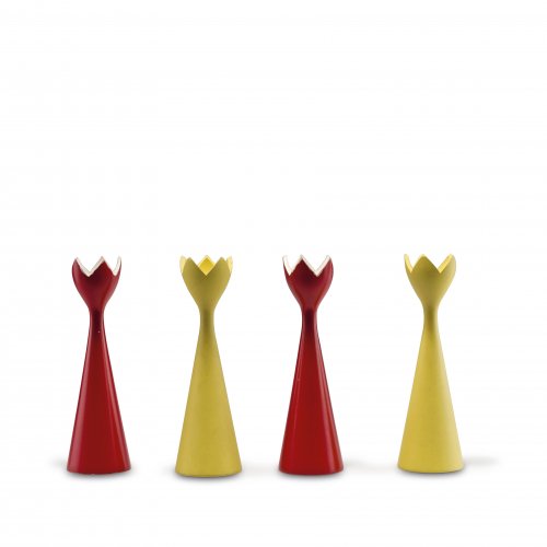 Four '717' candlesticks, 1950s