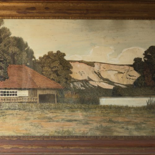 Farmhouse and pond