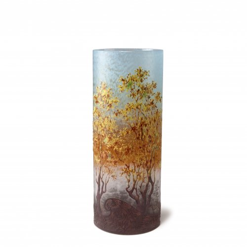 'Paysage d'automne' vase, c1905