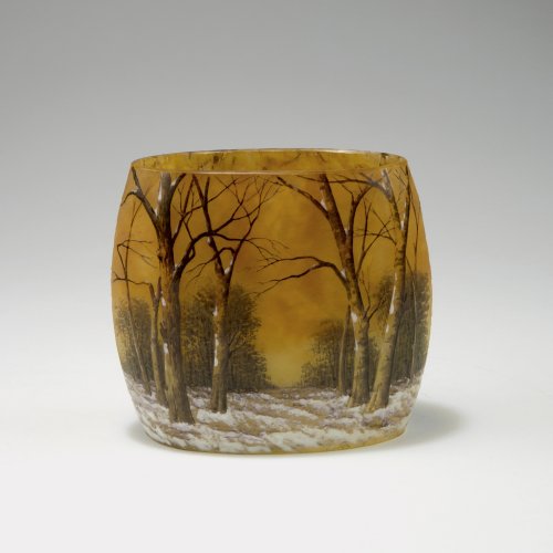 'Crépuscule neige' or 'Paysage hiver' vase, c1906