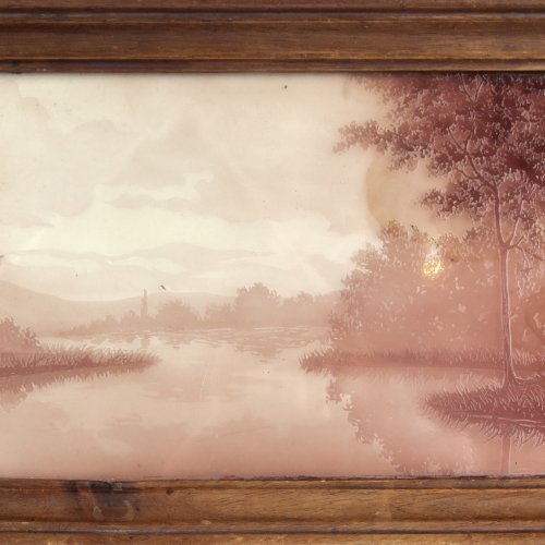 Landscape on glass, c1900