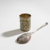 Tumbler and spoon, c. 1900
