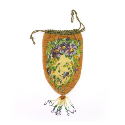 Pouch with violets, 2nd half of the 19th century