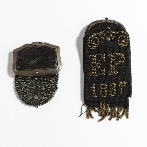 Two purses with steel beads, 2nd half of the 19th century.