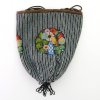 Pouch with a stylised bouquet of flowers in a vase, c. 1910