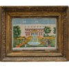 Beaded painting with a Venetian villa, c. 1900