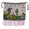 Pouch with a village scene, c. 1900