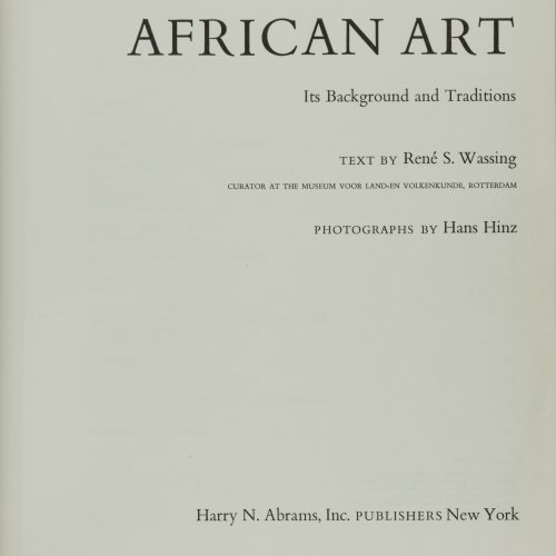 African Art. Its Background and Traditions, 1968