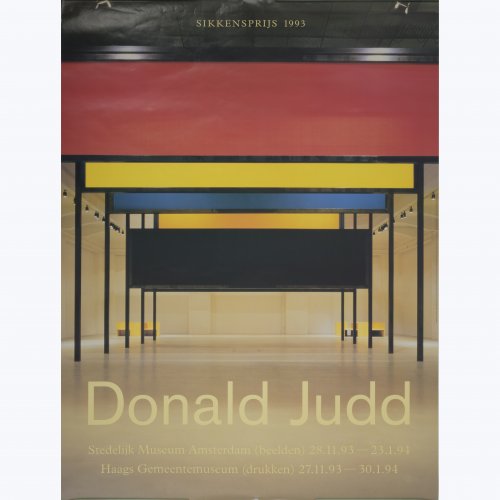 Plakat 'Donald Judd - Sikkensprijs 1993'