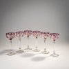 Six wine glasses, c. 1900