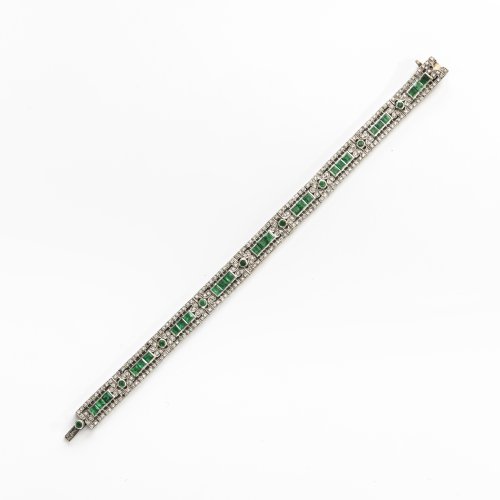Art Deco emerald bracelet, c. 1930