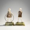 Two chryselephantine figures 'Hoop Girl' and 'Sonny Boy', c. 1930