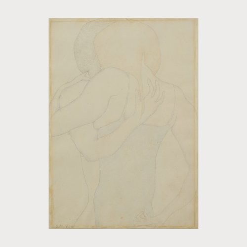 Embracing couple, 1968