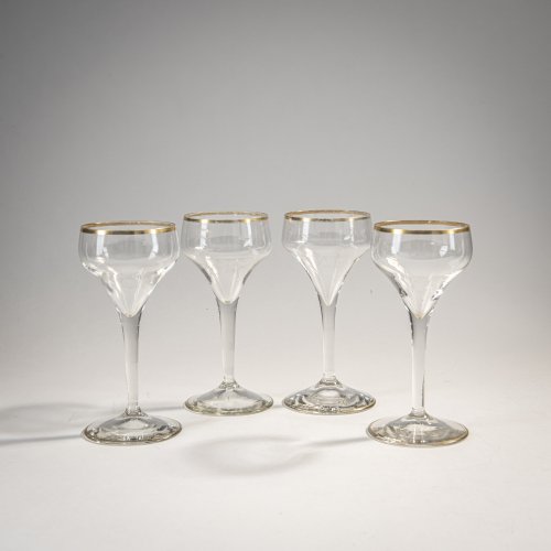 Four wine glasses, c. 1901
