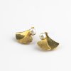 Pair of ginkgo leaf shaped ear clips, 2000
