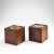 Two tea caddies, 1955