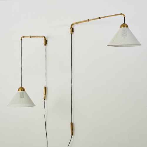 Two wall lights with telescopic arms, 1950s