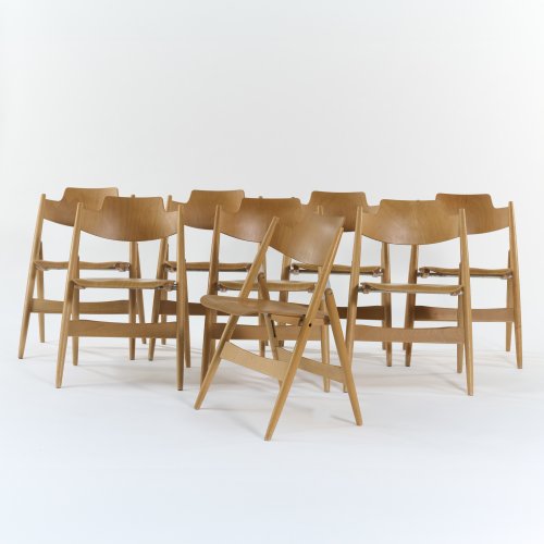 Eight 'SE 18' folding chairs, 1953 (design)