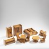 Collection of eleven anthroposophical miniature furniture pieces, 1940-50s