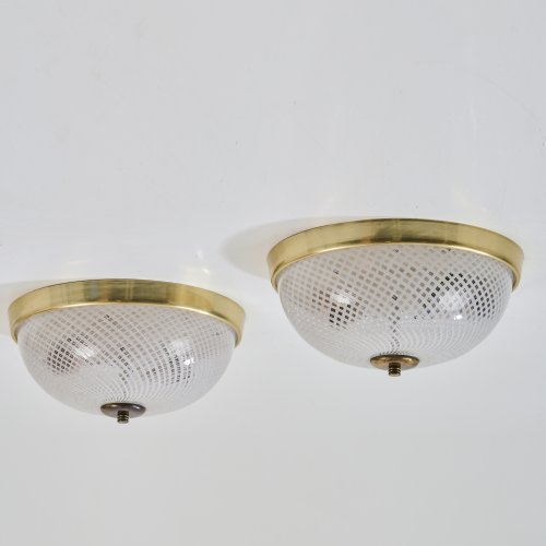 Two ceiling lights 'Reticello', c. 1940 (design)