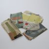 Mixed lot of 4 fabric swatches, 1950/60s