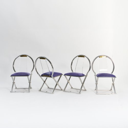 Vier Stühle 'Curved-Back side chairs', 1980er Jahre (Entwurf)