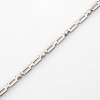 Geometric link bracelet with diamonds