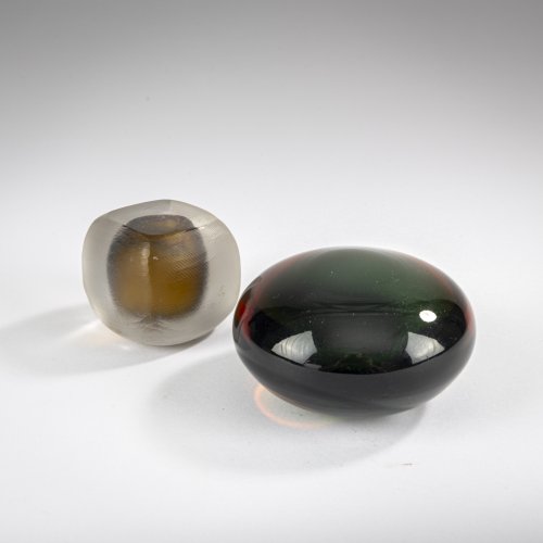 Two paperweights 'Sommerso' and 'Inciso', 1950s