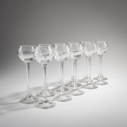 Eleven shot glasses, c. 1904