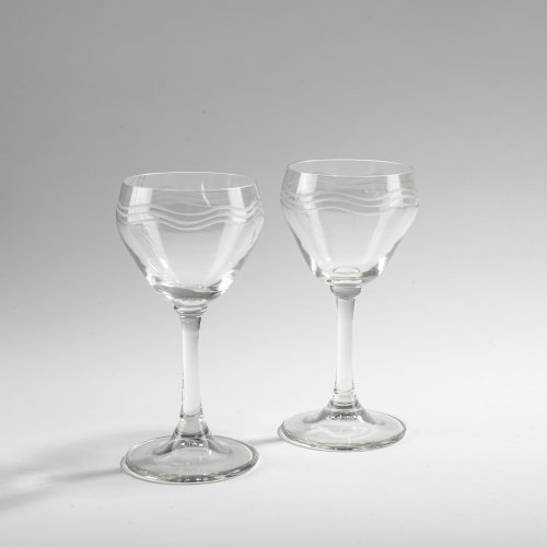 Two southern wine glasses, c. 1904