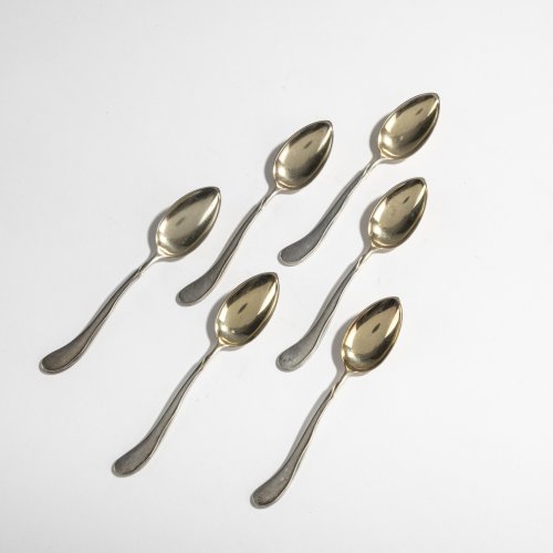 Six spoons from the 'Tulip cutlery', 1898/99