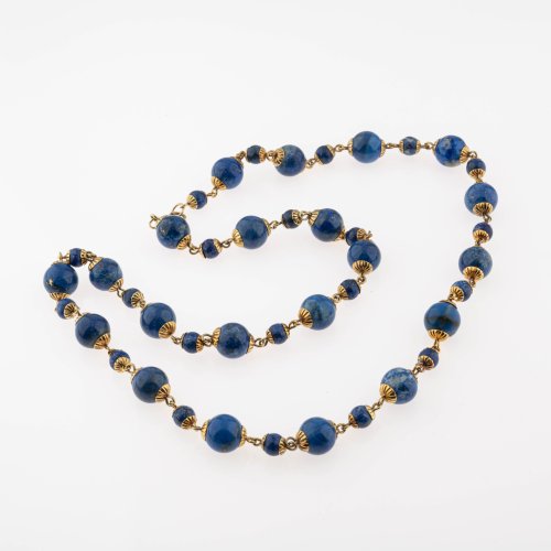 Lapis lazuli necklace with gold links