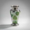 Tall vase 'Pavots' with silver mounting, c. 1900