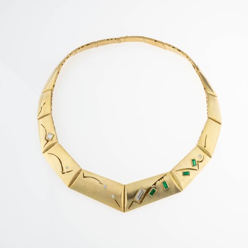 Unikat-Collier mit aufwändigen Sägearbeiten, 1992