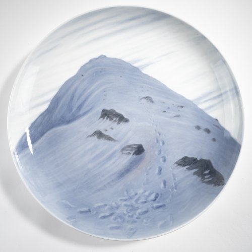 Large unique decorative plate 'Polar Explorer', 1911