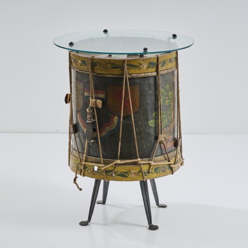 Side table with drum, 1990s