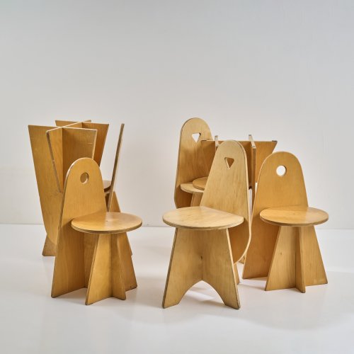 Seven 'Apollo' - '3017' children's chairs, 1980s