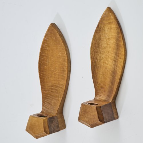 Two anthroposophical wall candle holders, 1930s/40s