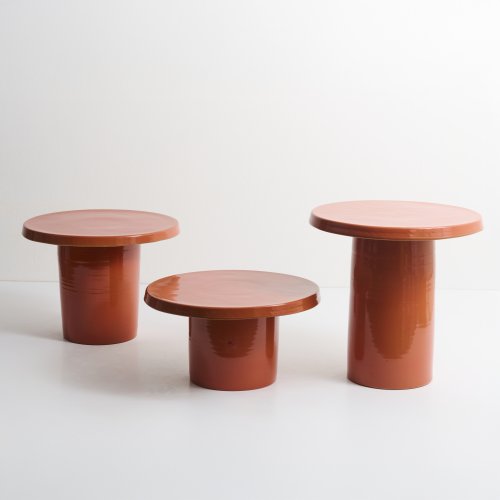 Three side tables, 1970s