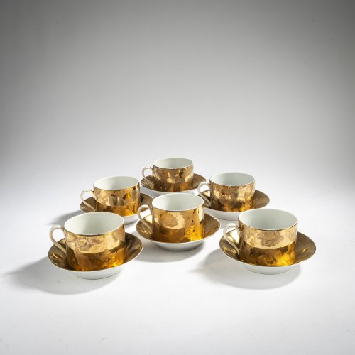 Six cups with saucers 'Grande Antico', 1960s