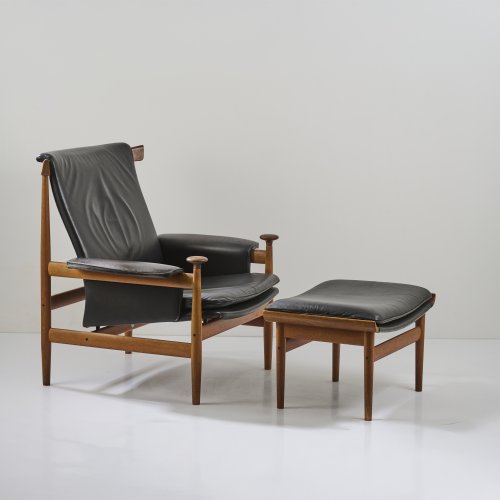 Armchair 'Bwana' with ottoman, c. 1958