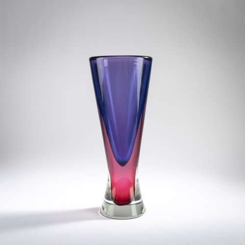 Vase 'Sommerso blu rubino', 1954