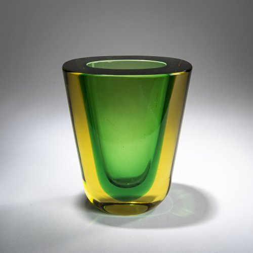 Vase 'Sommerso verde giallo', 1953