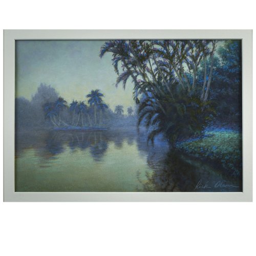 Tropical river landscape, probably late 20th century