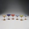 Six Champagne glasses, c1900/1904
